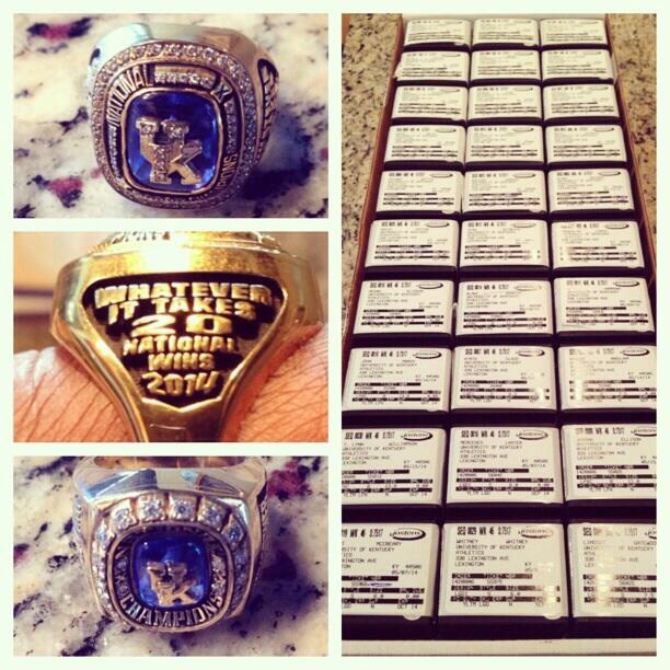 University of KY Cheerleaders' 20th National Championship Rings Arrive