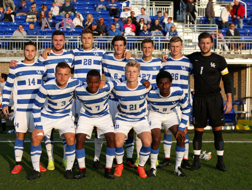 Team Photo The UK men's soccer team defeats Xavier 1-0 in overtime on Tuesday, September 16, 2014 at the Wendell and Vickie Bell Soccer Complex. Photo by Britney Howard | UK Athletics